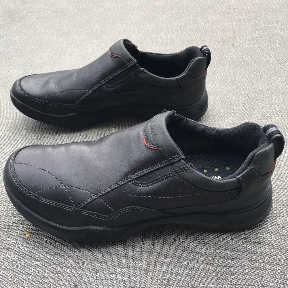 Clarks Men’s Slip-Ons Leather Black Shoes